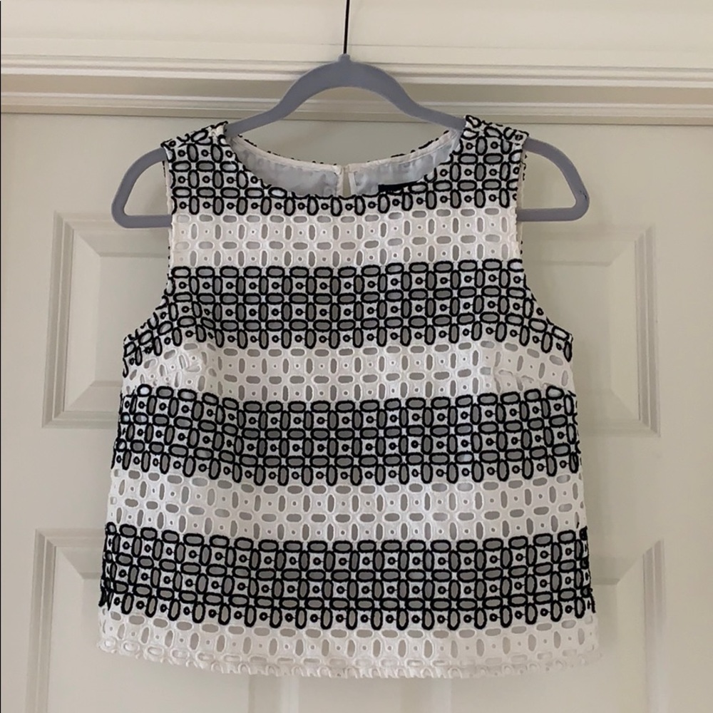 Banana Republic Black & White Shell Tank